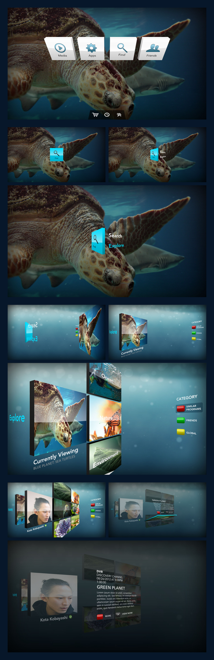Panasonic 3DTV UI Concept