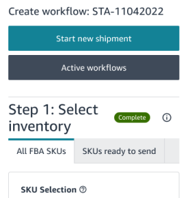 Inventory workflow - mobile